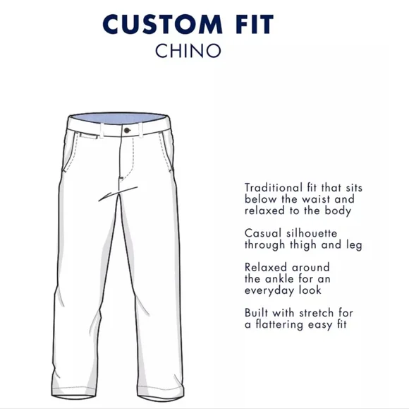 NWT Men's Tommy Hilfiger The Flex Custom-fit Chino Pants - Picture 4 of 6
